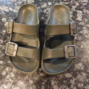Like New Army Green Sandals